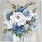 Blue Flower Wall Art for Living Room White Floral Canvas Pictures Modern Paintings Framed Artwork for Bedroom Bathroom Dining Room Office Wall Decor